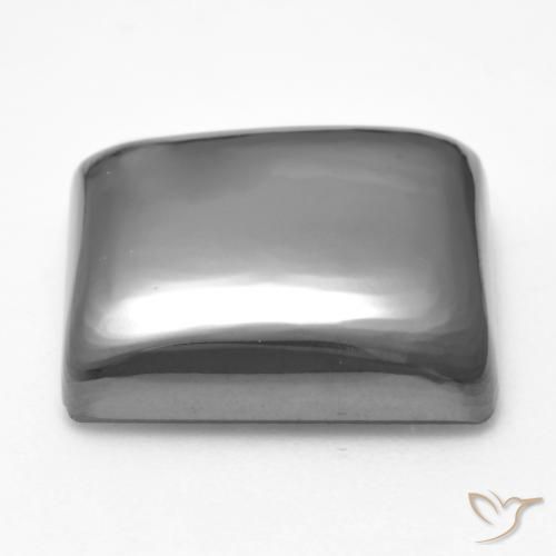 Hematita Cinza prateado Natural 24.67ct, Quadrado, Opaco