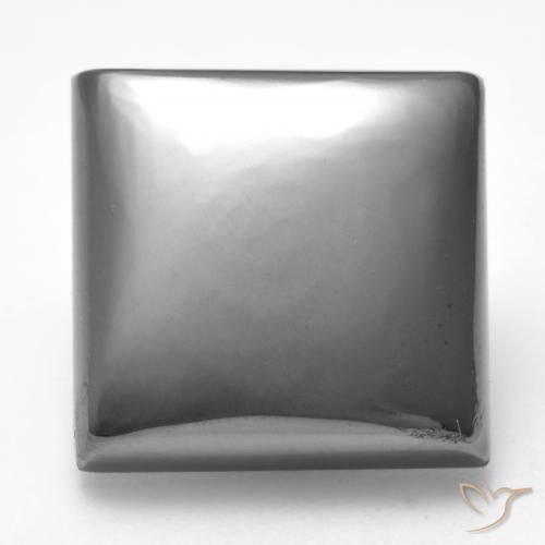 26.32ct Natural Cinza prateado Hematita, Quadrado, Opaco