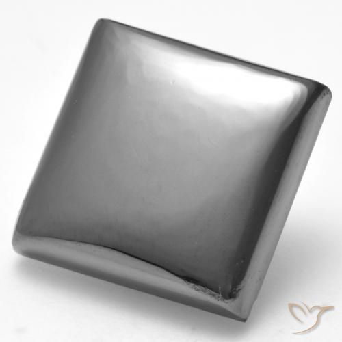 Hematita Cinza prateado Natural 26.32ct, Quadrado, Opaco