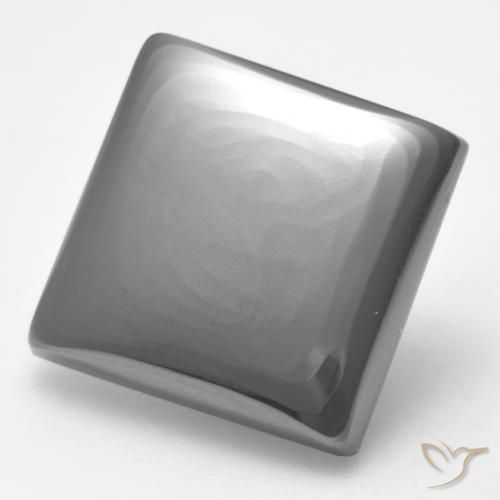 Hematita Cinza prateado Natural 18.53ct, Quadrado, Opaco