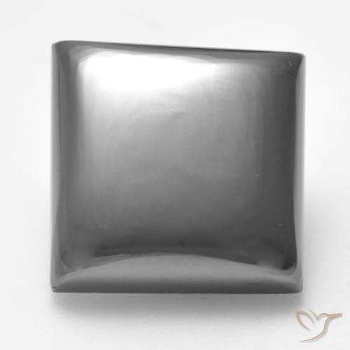 26.41ct Natural cinza médio Hematita, Quadrado, Opaco