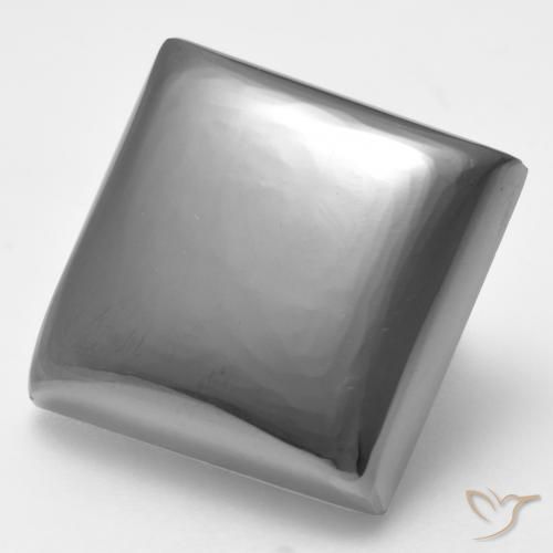 Hematita cinza médio Natural 26.41ct, Quadrado, Opaco