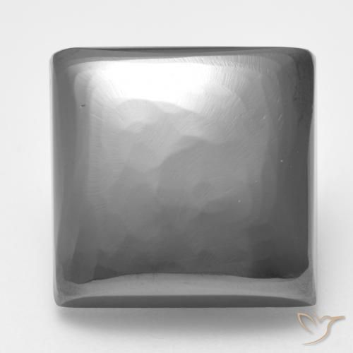 27.58ct Natural Cinza prateado Hematita, Quadrado, Opaco