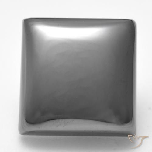 26.28ct Natural Cinza prateado Hematita, Quadrado, Opaco
