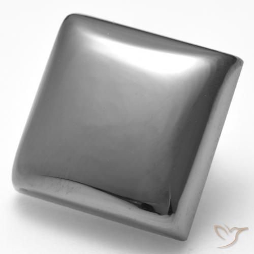 Hematita Cinza prateado Natural 26.28ct, Quadrado, Opaco