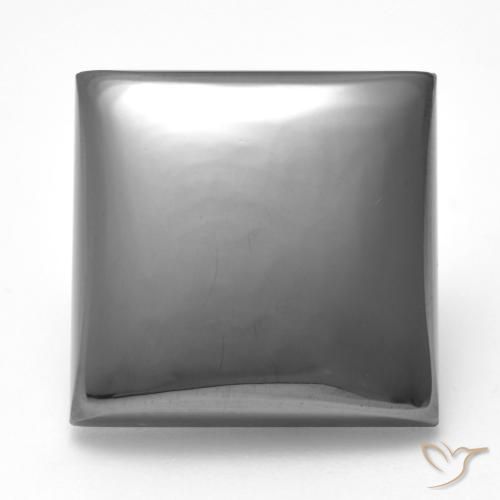 28.19ct Natural Cinza prateado Hematita, Quadrado, Opaco