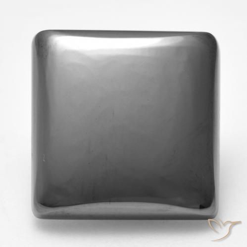 Hematita Cinza prateado Natural 19.04ct, Quadrado, Opaco