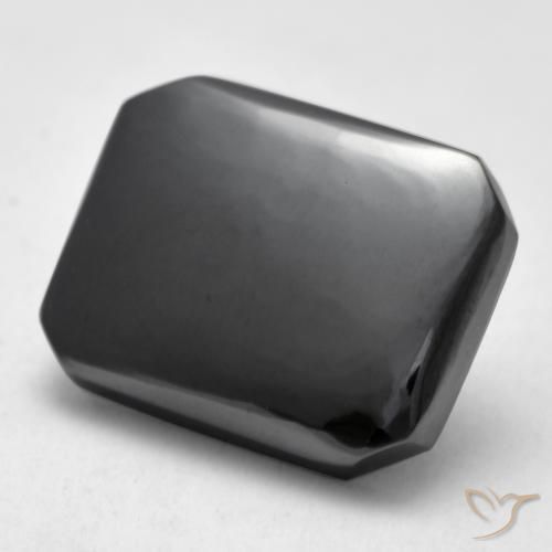 Hematita cinza médio Natural 14.86ct, Corte Octógono / Esmeralda, Opaco