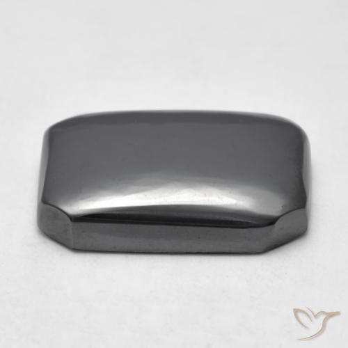 Hematita cinza médio Natural 14.86ct, Corte Octógono / Esmeralda, Opaco