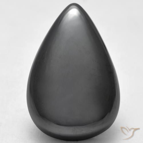 29.82ct Natural cinza médio Hematita, Formato de pêra, Opaco