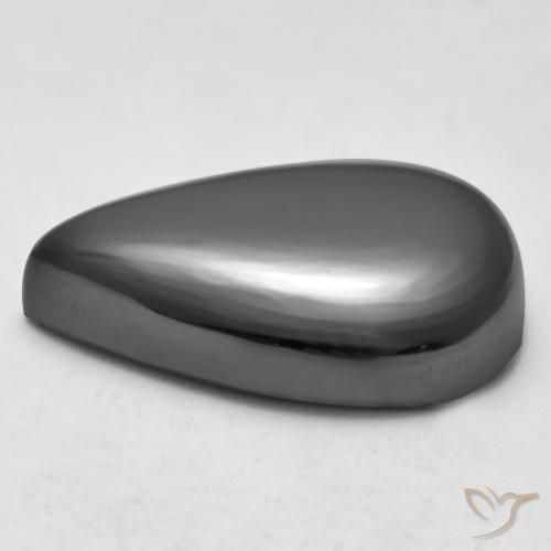 Hematita cinza médio Natural 29.82ct, Formato de pêra, Opaco