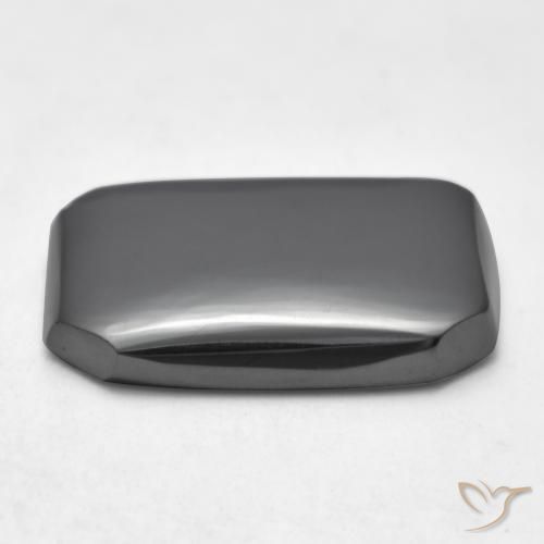 Hematita cinza médio Natural 21.42ct, Corte Octógono / Esmeralda, Opaco