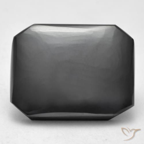 17.40ct Natural cinza médio Hematita, Corte Esmeralda, Opaco