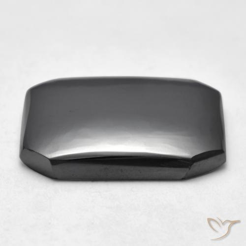 Hematita cinza médio Natural 17.40ct, Corte Octógono / Esmeralda, Opaco