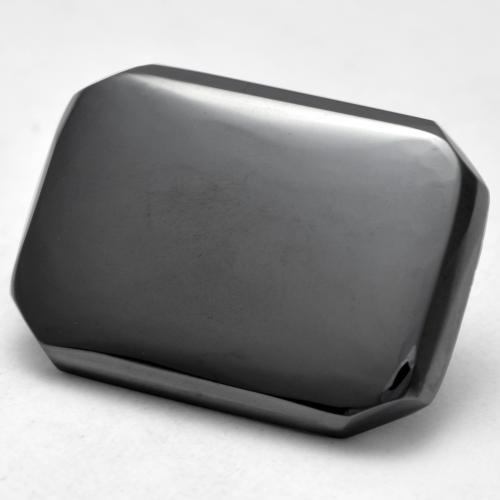 Hematita cinza médio Natural 17.73ct, Corte Esmeralda, Opaco