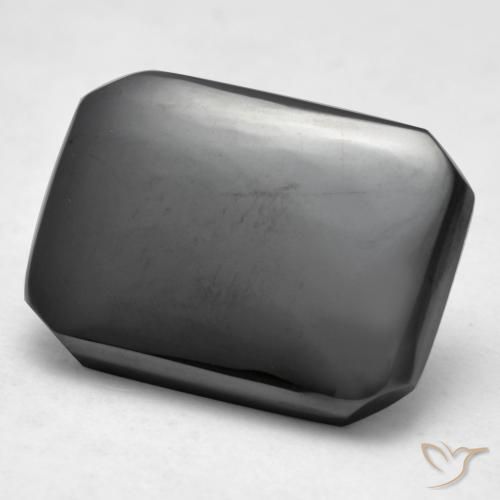 Hematita cinza médio Natural 16.40ct, Corte Octógono / Esmeralda, Opaco