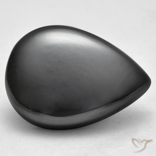 Hematita cinza médio Natural 33.56ct, Formato de pêra, Opaco