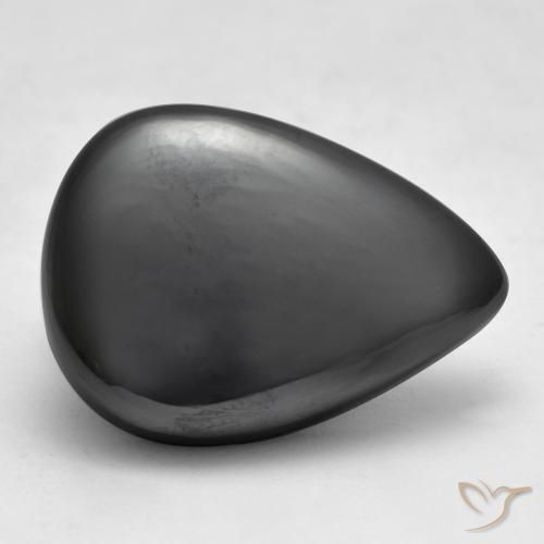 Hematita cinza médio Natural 26.62ct, Formato de pêra, Opaco