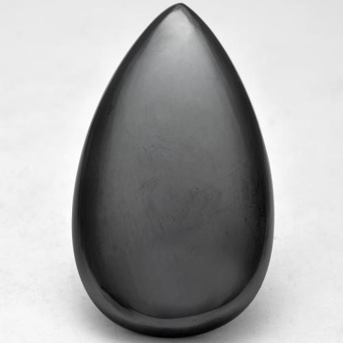 Hematita cinza natural 41,46ct, formato de pêra, opaco