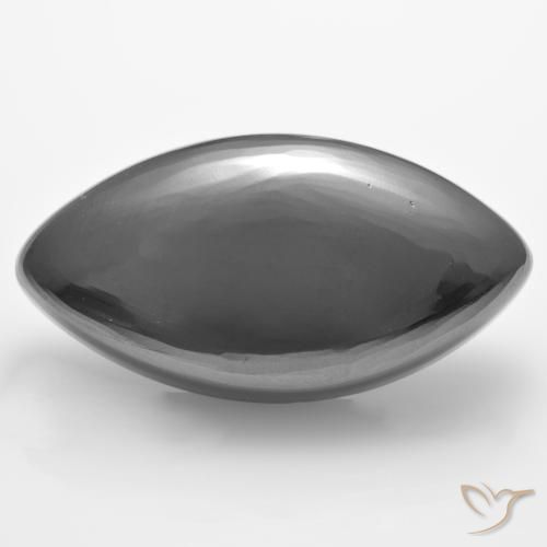 25.43ct Natural Cinza prateado Hematita, Marquesa, Opaco