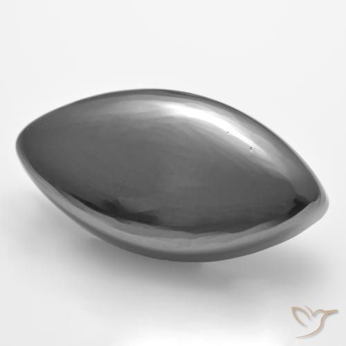 Hematita Cinza prateado Natural 25.43ct, Marquesa, Opaco