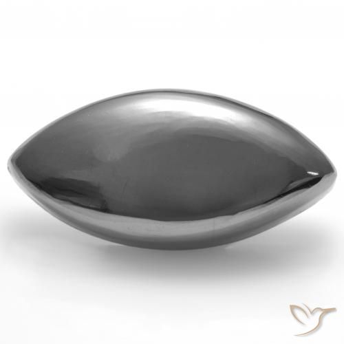 26.89ct Natural cinza médio Hematita, Marquesa, Opaco