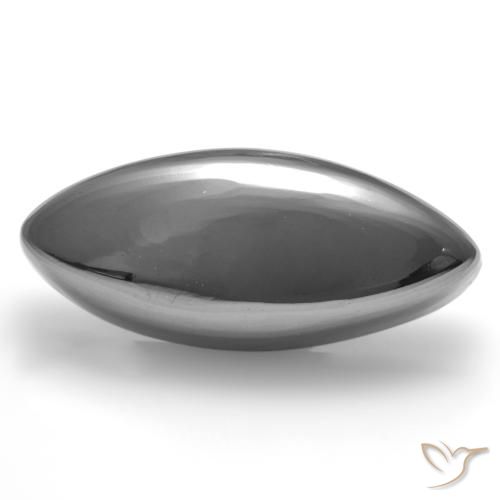 21.54ct Natural Cinza prateado Hematita, Marquesa, Opaco