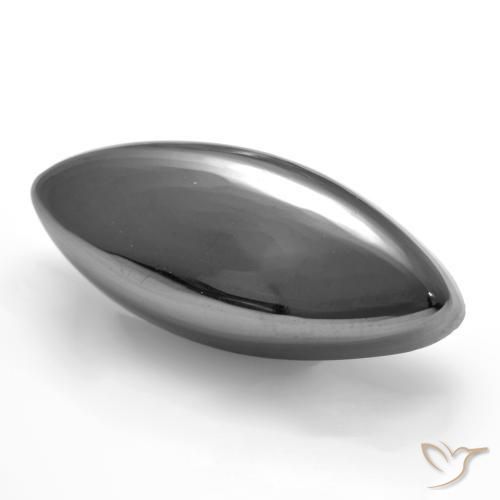 Hematita Cinza prateado Natural 21.54ct, Marquesa, Opaco