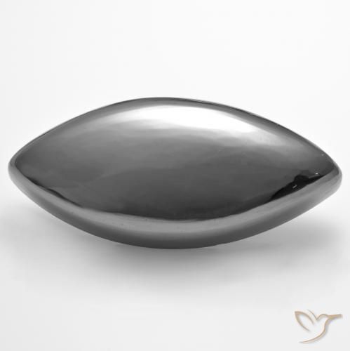 37.51ct Natural cinza médio Hematita, Marquesa, Opaco