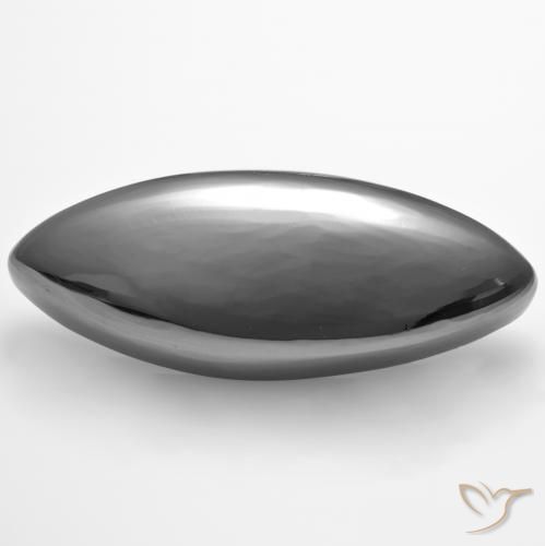 Hematita Cinza prateado Natural 28.67ct, Marquesa, Opaco