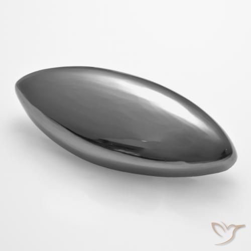 Hematita Cinza prateado Natural 28.67ct, Marquesa, Opaco