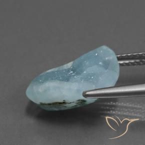 Hemimorfita Druzy Azul claro verde Natural 7.52ct, Chique, Opaco