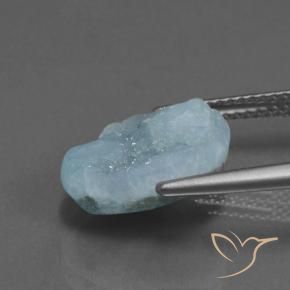 Hemimorfita Druzy Azul claro verde Natural 7.55ct, Chique, Opaco