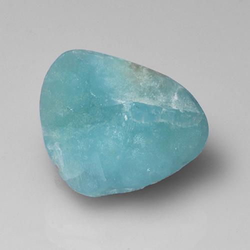 Drusa de hemimorfita azul natural 8,65ct, forma extravagante, opaco