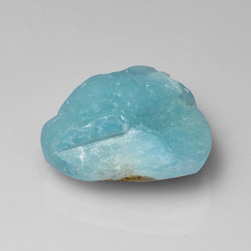 Drusa de hemimorfita azul natural 8,65ct, forma extravagante, opaco