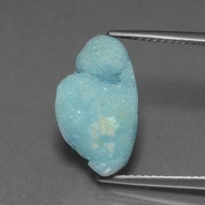 Hemimorfita Druzy Verde azulado Natural 4.33ct, Forma extravagante, Opaco