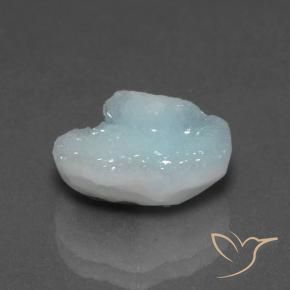 Hemimorfita Druzy Azul-verde claro Natural 5.39ct, Chique, Opaco