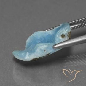 Hemimorfita Druzy Azul Azure Elétrico Natural 4.24ct, Chique, Opaco