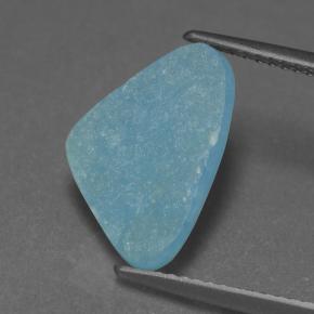 Drusa de hemimorfita azul natural 4,17ct, forma extravagante, opaco