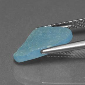 Drusa de hemimorfita azul natural 4,17ct, forma extravagante, opaco