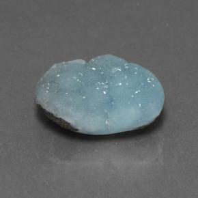 Drusa de hemimorfita turquesa natural 5,33ct, forma extravagante, opaco