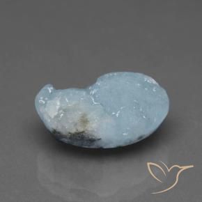 Hemimorfita Druzy Azul Esverdeado Claro Natural 6.64ct, Chique, Opaco