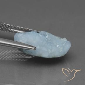 Hemimorfita Druzy Azul Esverdeado Claro Natural 6.64ct, Chique, Opaco
