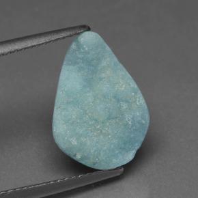Drusa de hemimorfita azul natural 4,91ct, forma extravagante, opaco
