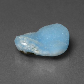 Drusa de hemimorfita azul natural 3,85ct, forma extravagante, opaco