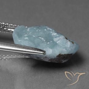 Hemimorfita Druzy Azul claro verde Natural 6.34ct, Chique, Opaco