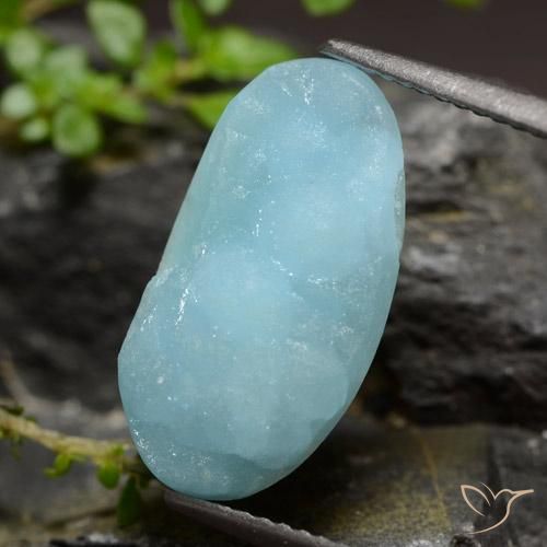 Hemimorfita Druzy Azul claro verde Natural 6.06ct, Chique, Opaco