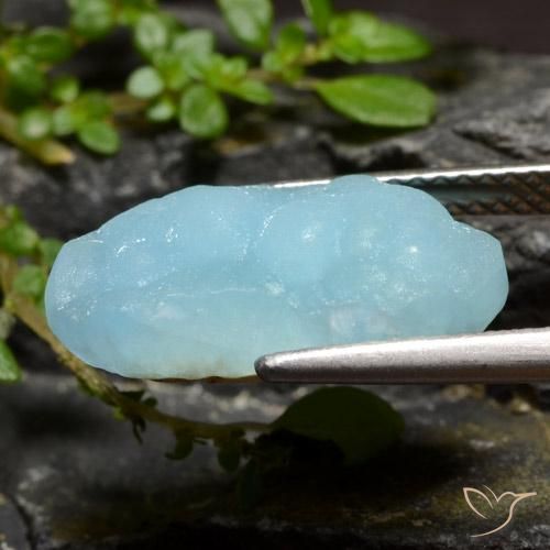 Hemimorfita Druzy Azul claro verde Natural 6.06ct, Chique, Opaco