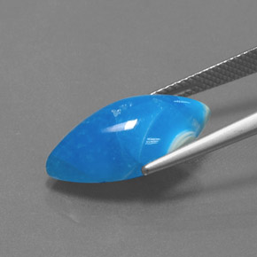 Hemimorfita azul natural 9,64ct, marquise, opaco