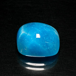Hemimorfita azul natural 8,31ct, almofada cortada, opaco